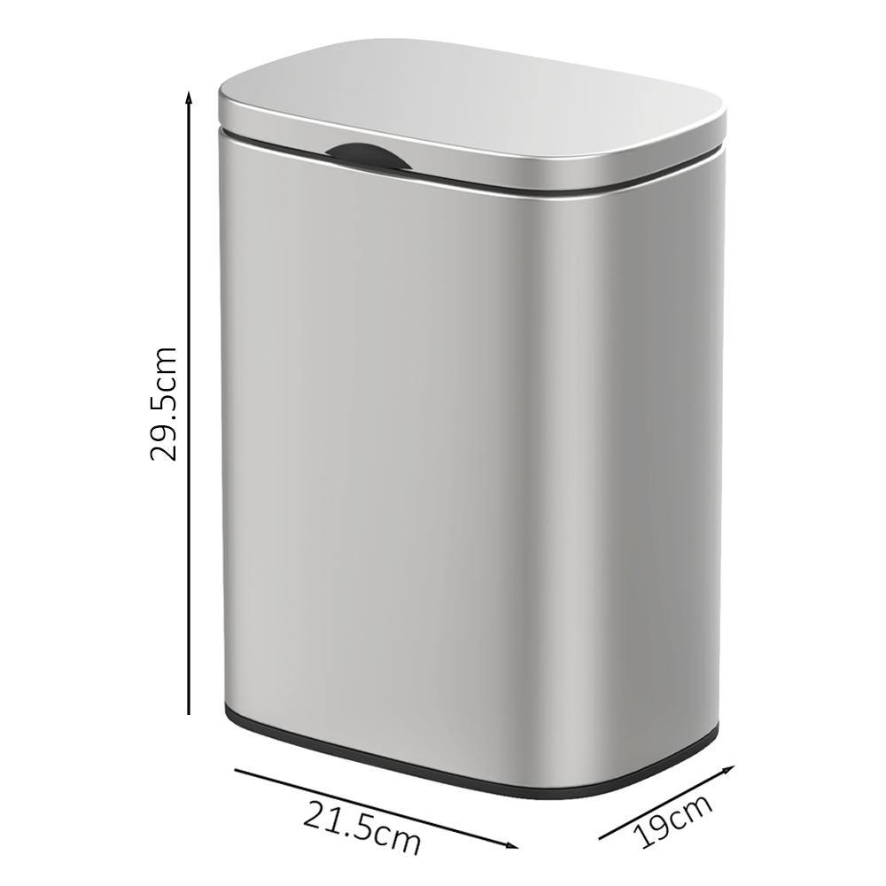 Wenko Sare Wall Mounted 5L Bin - Matt Stainless Steel