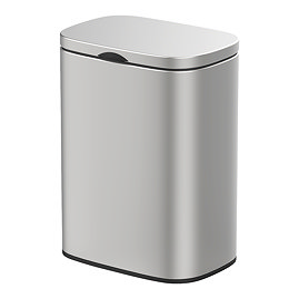 Wenko Sare Wall Mounted 5L Bin - Matt Stainless Steel