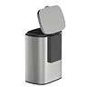 Wenko Sare Wall Mounted 5L Bin - Shiny Stainless Steel