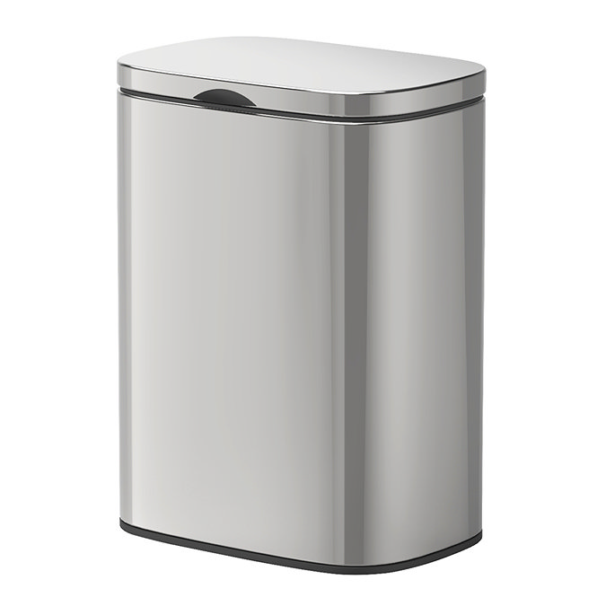 Wenko Sare Wall Mounted 5L Bin - Shiny Stainless Steel