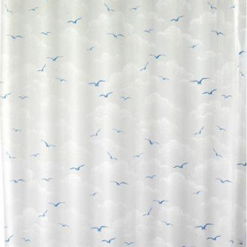 Wenko Seagull PEVA Shower Curtain - W1800 x H2000mm - 19131100 Profile Large Image