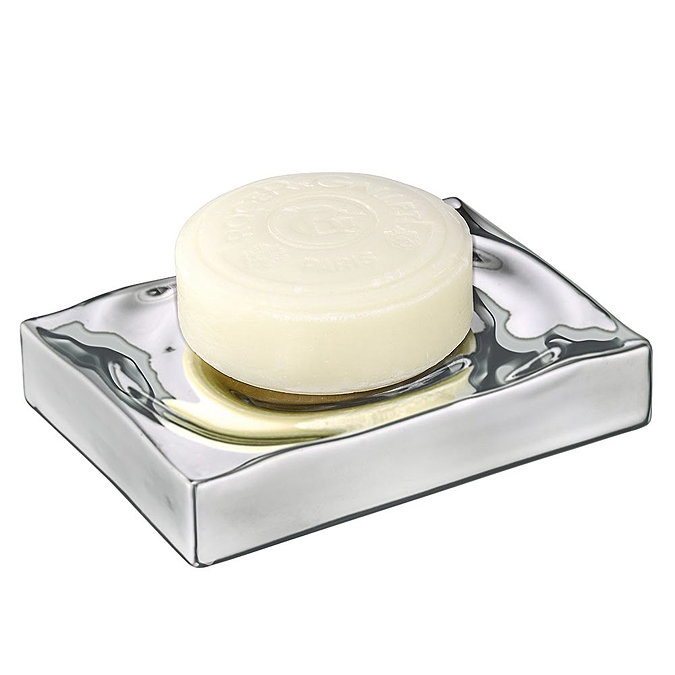 Wenko Signs Ceramic Soap Dish - Chrome Profile Large Image