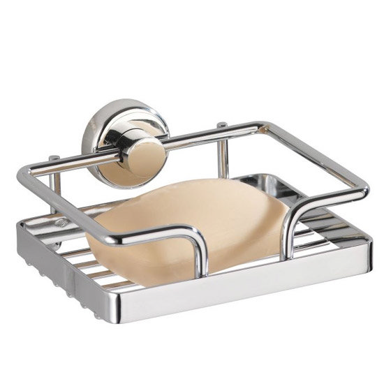 Wenko Sion Power-Loc Soap Dish - Chrome - 17834100 Large Image