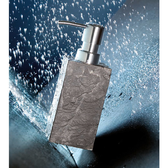 Wenko Slate Rock Soap Dispenser - 17921100 Profile Large Image