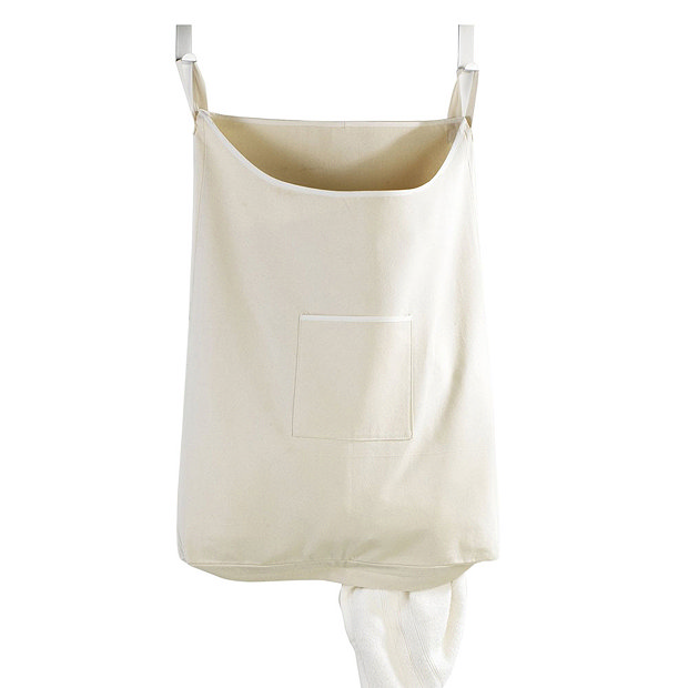 Wenko Space Saving Beige Laundry Bag | Victorian Plumbing.co.uk