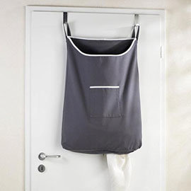 Wenko Space-Saving Laundry Bag - Dark Grey Medium Image