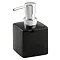 Wenko Square Ceramic Soap Dispenser - Black - 17846100 Large Image