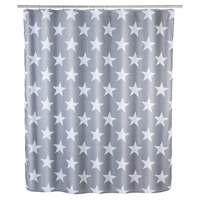 Wenko Stella Polyester Shower Curtain - W1800 x H2000mm Large Image