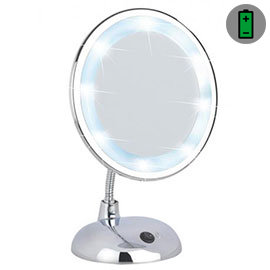 Wenko Style LED Comestic Mirror - 3x magnification - Chrome - 3656440100 Medium Image