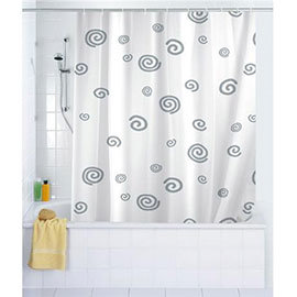 Wenko Swirl Polyester Shower Curtain - W1800 x H2000mm - 19155100 Medium Image