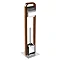 Wenko Tallone Standing WC Set - Chrome/Wood - 18560100 Large Image