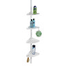 Wenko Telescopic Shower Corner Compact - White - 3201010100 Large Image