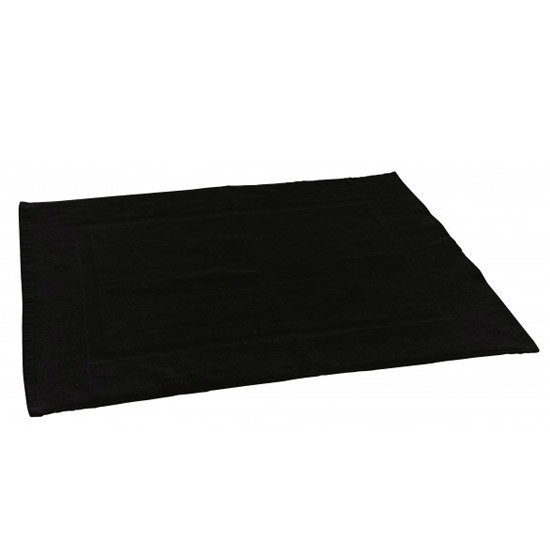 Wenko Terry Cotton Shower Mat - 500 x 700mm - Black - 19533100 Profile Large Image