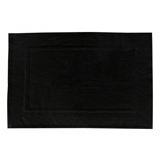 Wenko Terry Cotton Shower Mat - 500 x 700mm - Black - 19533100 Large Image