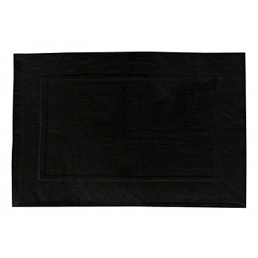 Wenko Terry Cotton Shower Mat - 500 x 700mm - Black - 19533100 Profile Large Image