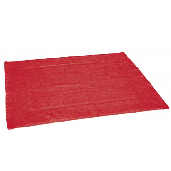 Wenko Terry Cotton Shower Mat - 500 x 700mm - Red - 19534100 Profile Large Image