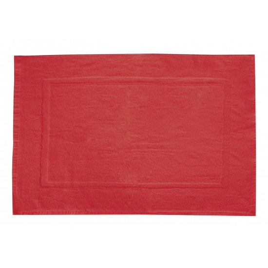 Wenko Terry Cotton Shower Mat - 500 x 700mm - Red - 19534100 Large Image