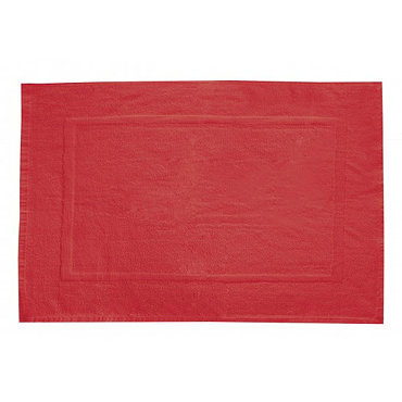 Wenko Terry Cotton Shower Mat - 500 x 700mm - Red - 19534100 Profile Large Image