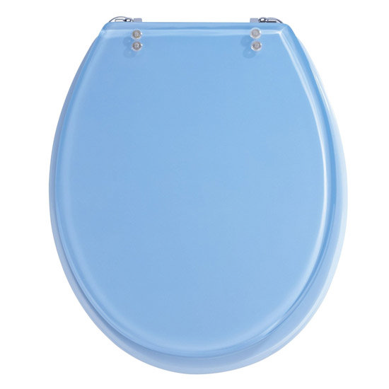 Wenko Topic Handmade Polyresin Toilet Seat Blue 18927100 at