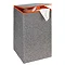 Wenko - Uno Felt Square Laundry Basket - Grey/Orange - 3440401100 Large Image