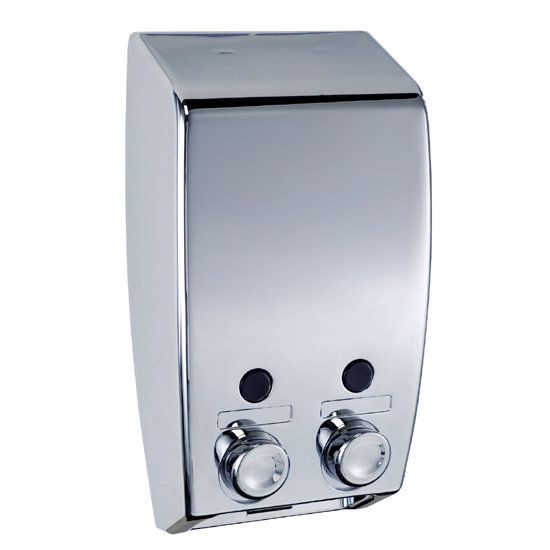Wenko Varese 2-Chamber Soap Dispenser - Chrome - 18401100 Large Image