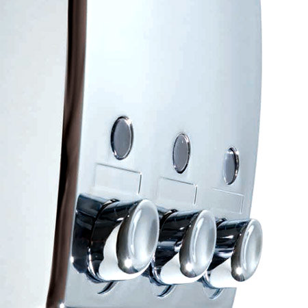 Wenko Varese 3-Chamber Soap Dispenser - Chrome - 18403100  Profile Large Image