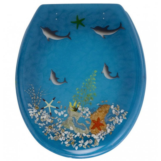 Wenko Waterworld Handmade Polyresin Toilet Seat 271057100 at