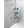 Wenko Wave Telescopic 3-Tier Corner Shelf Storage - 22827100  Profile Large Image