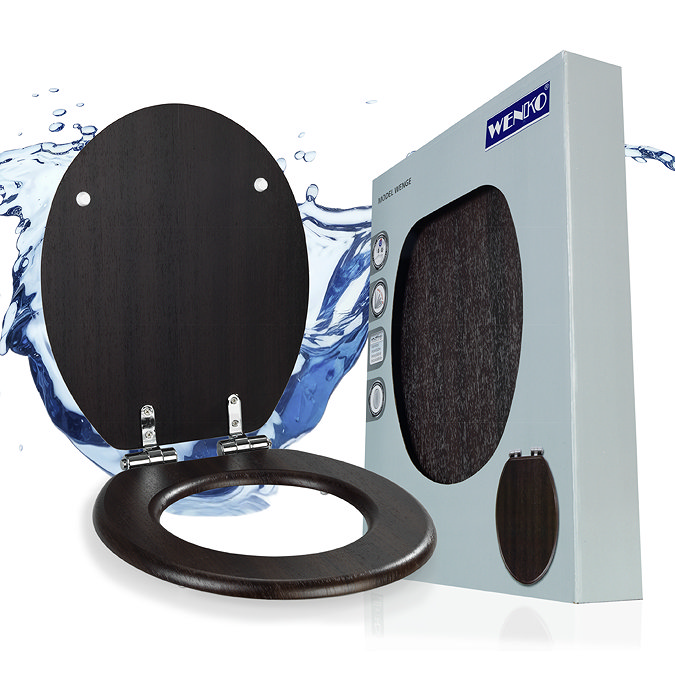 Wenko Wenge MDF Soft Close Toilet Seat