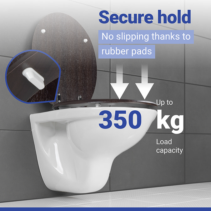 Wenko Wenge MDF Soft Close Toilet Seat