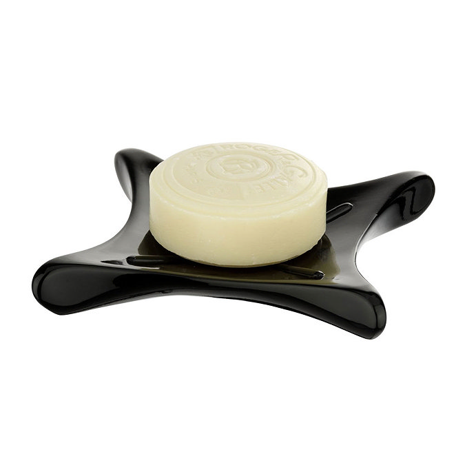 Wenko X-Form Soap Dish - Black - 21316100 Profile Large Image