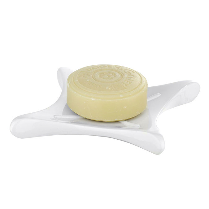 Wenko X-Form Soap Dish - White - 21312100 Profile Large Image