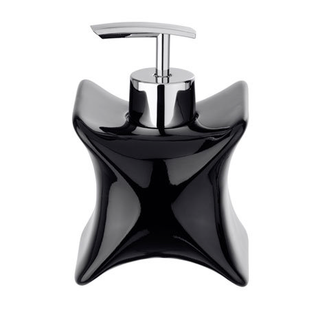 Wenko X-Form Soap Dispenser - Black - 21315100 Profile Large Image