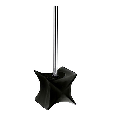 Wenko X-Form Toilet Brush & Holder - Black - 21317100 Profile Large Image