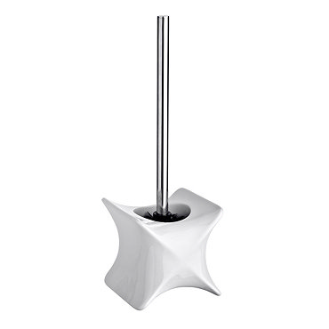 Wenko X-Form Toilet Brush & Holder - White - 21313100 Profile Large Image