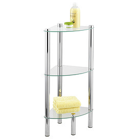 Wenko Yago Household and Bath 3 Tier Corner Shelf - Chrome - 15850100 Large Image