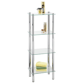 Wenko Yago Household and Bath 4 Tier Shelf - Chrome - 15853100 Large Image