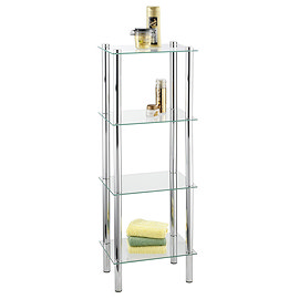 Wenko Yago Household and Bath 4 Tier Shelf - Chrome - 15853100 Large Image