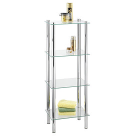 Wenko Yago Household and Bath 4 Tier Shelf - Chrome - 15853100 Large Image