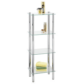 Wenko Yago Household and Bath 4 Tier Shelf - Chrome - 15853100 Large Image