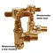 Westminster Crosshead Radiator Valves (pair) - Angled - Un-Lacquered Brass  Profile Large Image