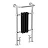 Westport Traditional 963 x 493mm Black Heated Towel Rail Radiator  Profile Large Image
