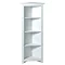 White 4 Tier Corner Shelf Unit - 241562L Large Image