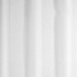 White Anti-Bacterial Polyester Shower Curtain W1800 x H1800mm - 67310 Large Image