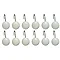 White Ceramic Shower Curtain Hooks - 1605209 Large Image