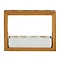 White Dolomite with Bamboo Stand Toothbrush Holder - 1601314 Large Image