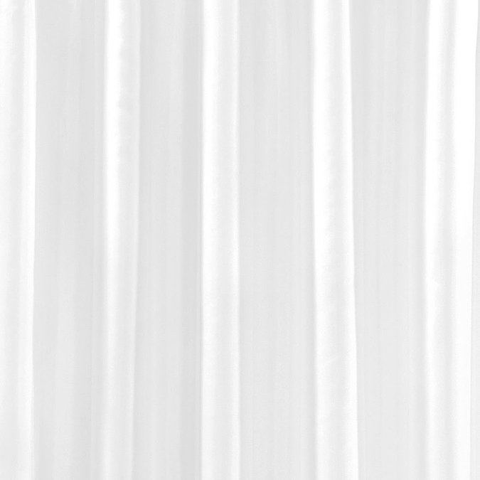 White H1800 x W1800mm Polyester Shower Curtain Large Image