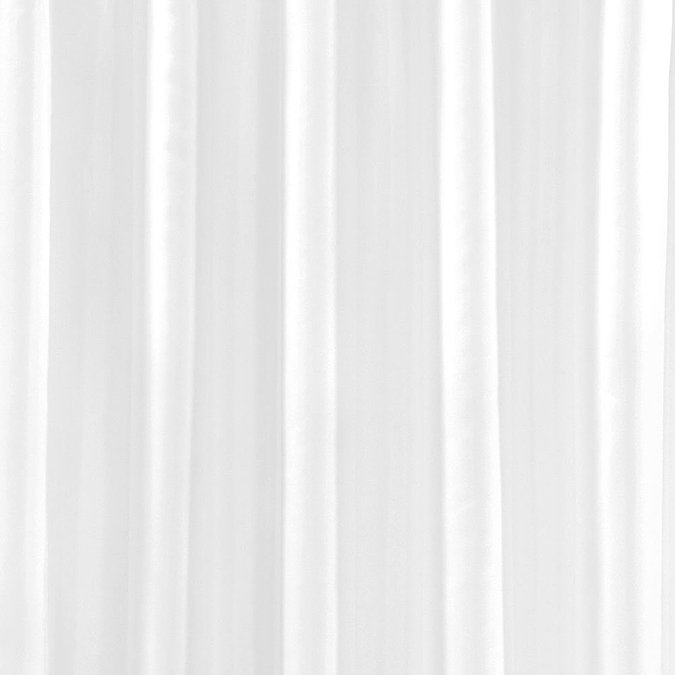 White H2000 x W1800mm Polyester Shower Curtain Large Image