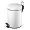 White 3 Litre Pedal Bin - 0506422 Large Image