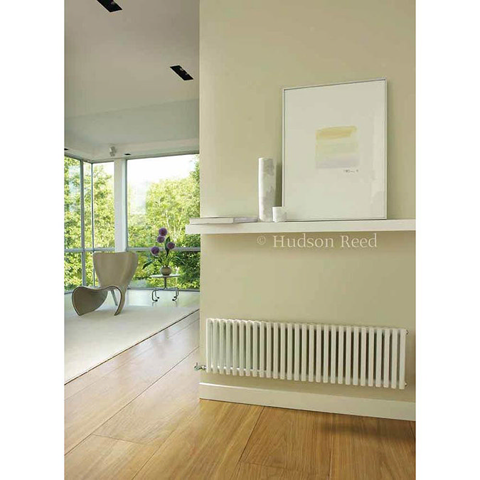 Hudson Reed Refresh Double Panel Horizontal Designer Radiator - White - HLW22 Feature Large Image